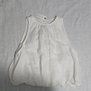 NWT Anthropologie Ivory Pleated Top